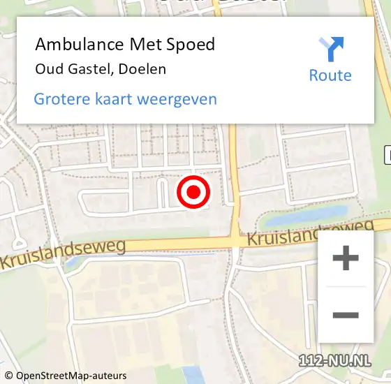 Locatie op kaart van de 112 melding: Ambulance Met Spoed Naar Oud Gastel, Doelen op 7 november 2019 01:45