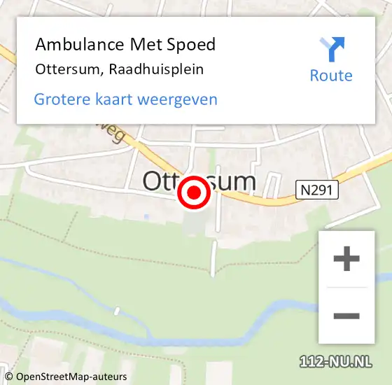 Locatie op kaart van de 112 melding: Ambulance Met Spoed Naar Ottersum, Raadhuisplein op 7 november 2019 11:13