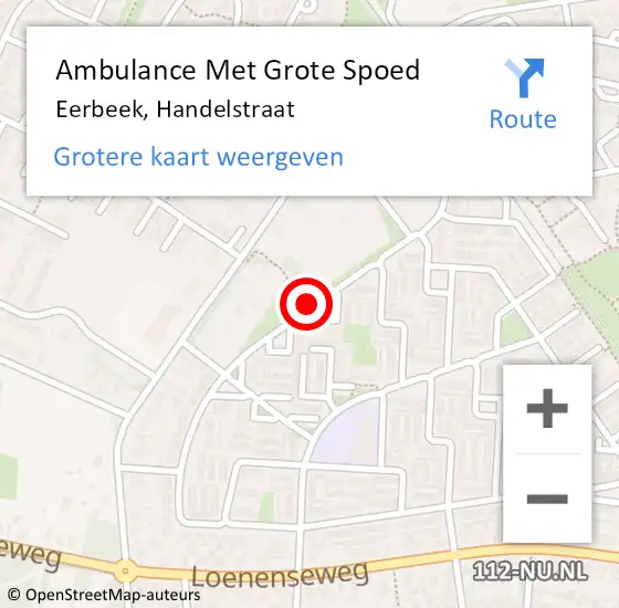 Locatie op kaart van de 112 melding: Ambulance Met Grote Spoed Naar Eerbeek, Handelstraat op 7 november 2019 12:05