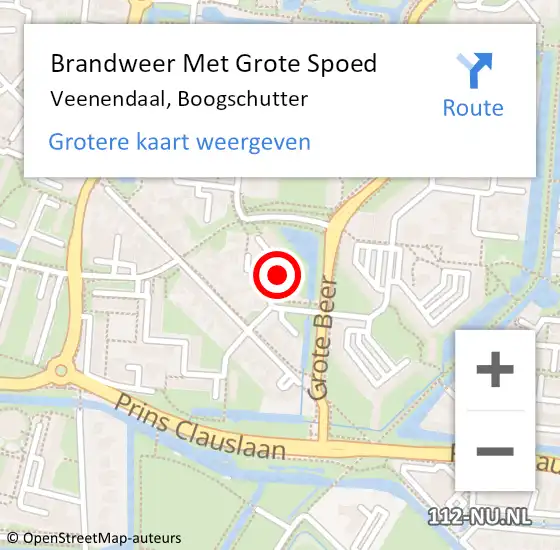 Locatie op kaart van de 112 melding: Brandweer Met Grote Spoed Naar Veenendaal, Boogschutter op 7 november 2019 20:13