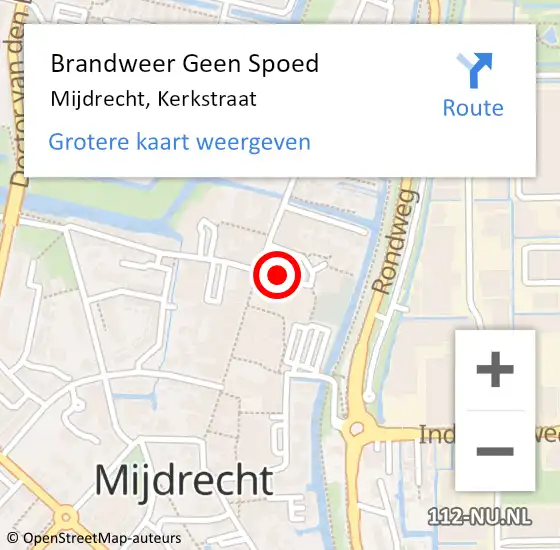 Locatie op kaart van de 112 melding: Brandweer Geen Spoed Naar Mijdrecht, Kerkstraat op 8 november 2019 19:53