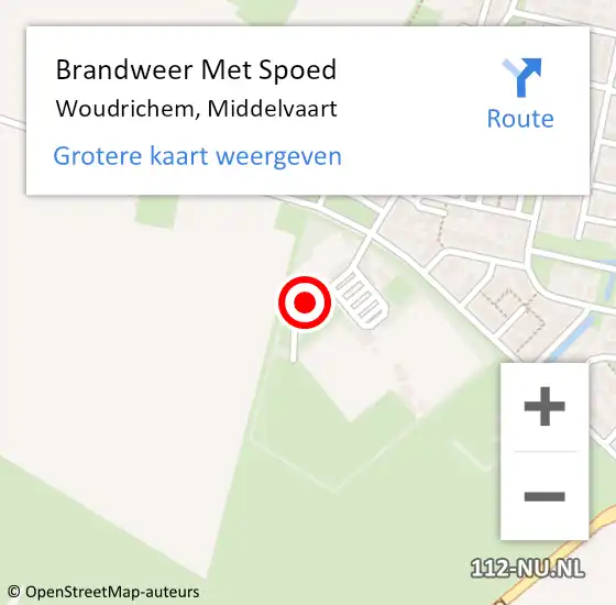 Locatie op kaart van de 112 melding: Brandweer Met Spoed Naar Woudrichem, Middelvaart op 9 november 2019 01:28