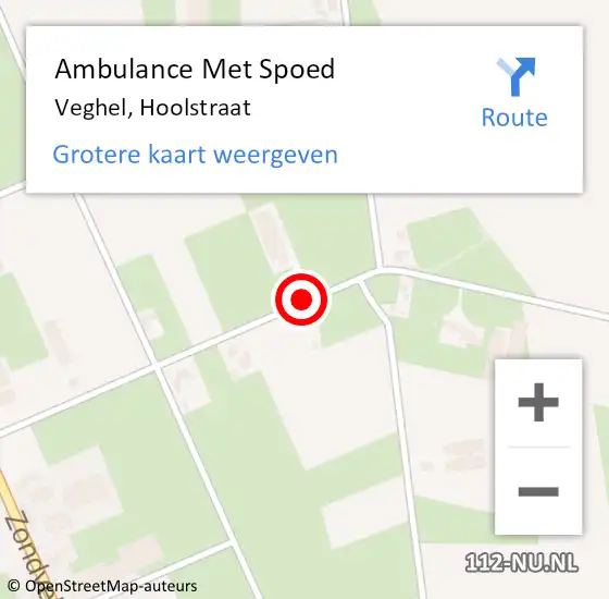 Locatie op kaart van de 112 melding: Ambulance Met Spoed Naar Veghel, Hoolstraat op 9 november 2019 12:20