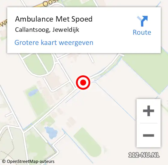 Locatie op kaart van de 112 melding: Ambulance Met Spoed Naar Callantsoog, Jeweldijk op 9 november 2019 22:07