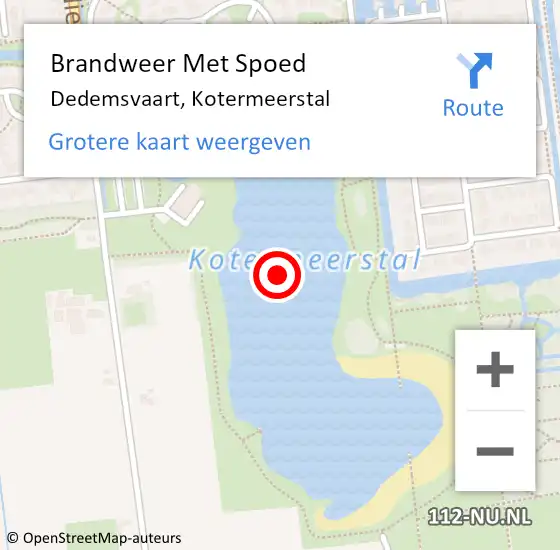 Locatie op kaart van de 112 melding: Brandweer Met Spoed Naar Dedemsvaart, Kotermeerstal op 10 november 2019 14:20