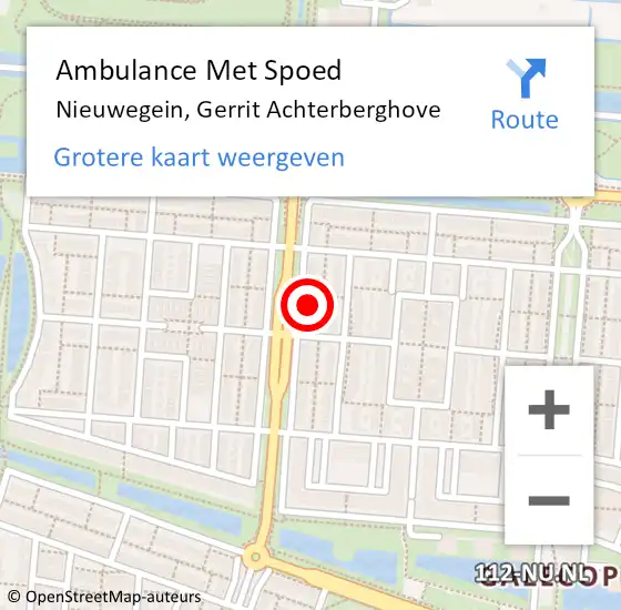 Locatie op kaart van de 112 melding: Ambulance Met Spoed Naar Nieuwegein, Gerrit Achterberghove op 19 april 2014 12:40