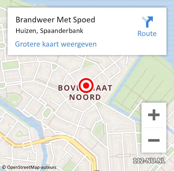 Locatie op kaart van de 112 melding: Brandweer Met Spoed Naar Huizen, Spaanderbank op 11 november 2019 11:58