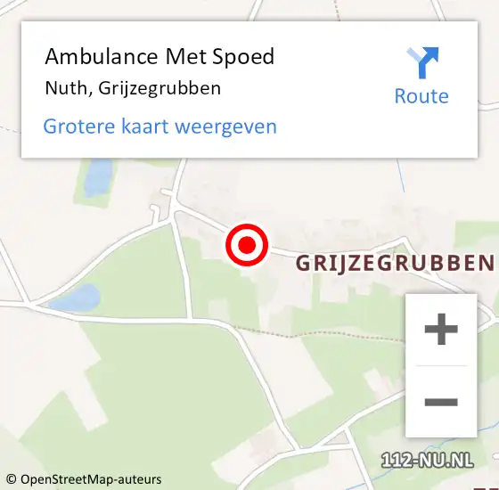 Locatie op kaart van de 112 melding: Ambulance Met Spoed Naar Nuth, Grijzegrubben op 19 april 2014 14:05