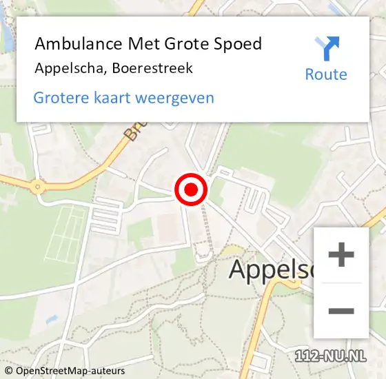 Locatie op kaart van de 112 melding: Ambulance Met Grote Spoed Naar Appelscha, Boerestreek op 19 april 2014 15:05