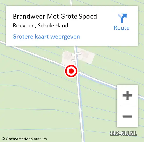 Locatie op kaart van de 112 melding: Brandweer Met Grote Spoed Naar Rouveen, Scholenland op 12 november 2019 16:54