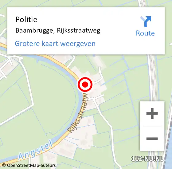 Locatie op kaart van de 112 melding: Politie Baambrugge, Rijksstraatweg op 19 april 2014 16:00