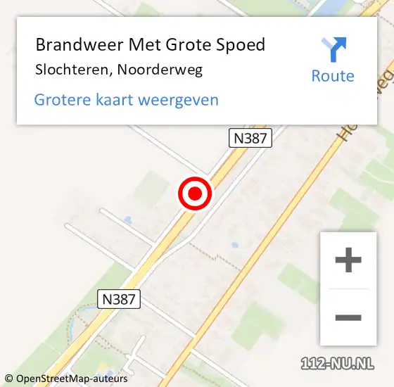 Locatie op kaart van de 112 melding: Brandweer Met Grote Spoed Naar Slochteren, Noorderweg op 13 november 2019 01:20