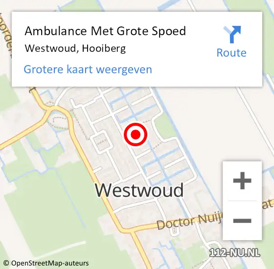 Locatie op kaart van de 112 melding: Ambulance Met Grote Spoed Naar Westwoud, Hooiberg op 13 november 2019 13:14