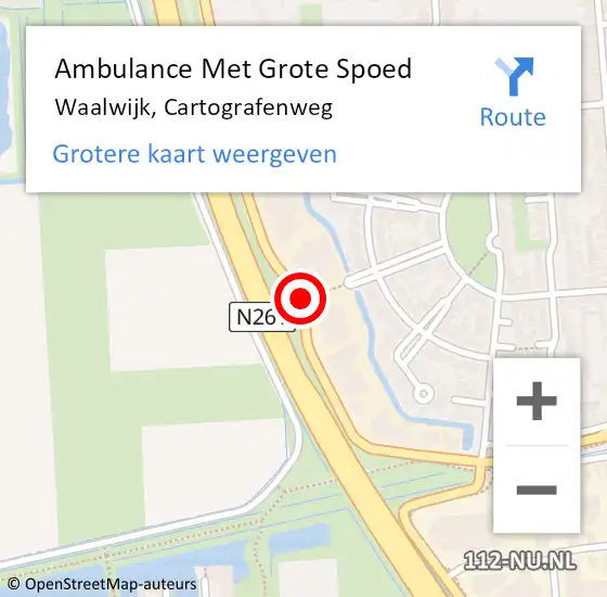 Locatie op kaart van de 112 melding: Ambulance Met Grote Spoed Naar Waalwijk, Cartografenweg op 13 november 2019 15:21