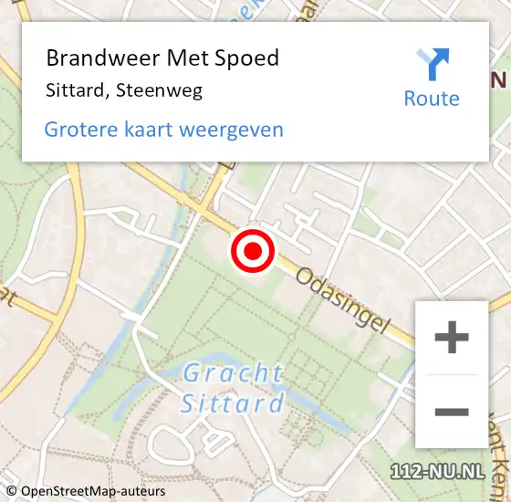 Locatie op kaart van de 112 melding: Brandweer Met Spoed Naar Sittard, Steenweg op 13 november 2019 18:36