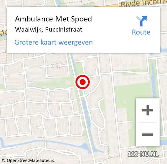 Locatie op kaart van de 112 melding: Ambulance Met Spoed Naar Waalwijk, Puccinistraat op 14 november 2019 06:41