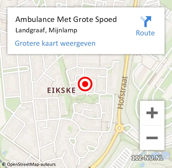 Locatie op kaart van de 112 melding: Ambulance Met Grote Spoed Naar Landgraaf, Mijnlamp op 19 april 2014 18:49