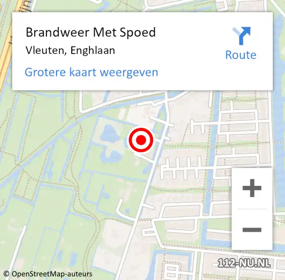 Locatie op kaart van de 112 melding: Brandweer Met Spoed Naar Vleuten, Enghlaan op 29 september 2013 11:30