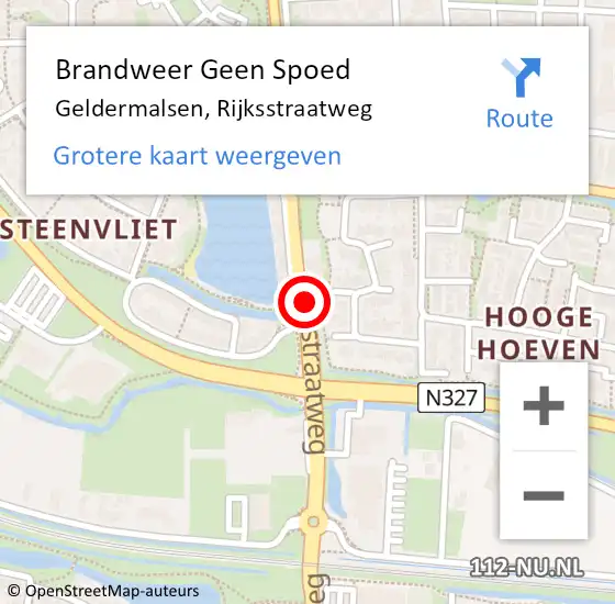 Locatie op kaart van de 112 melding: Brandweer Geen Spoed Naar Geldermalsen, Rijksstraatweg op 14 november 2019 16:56