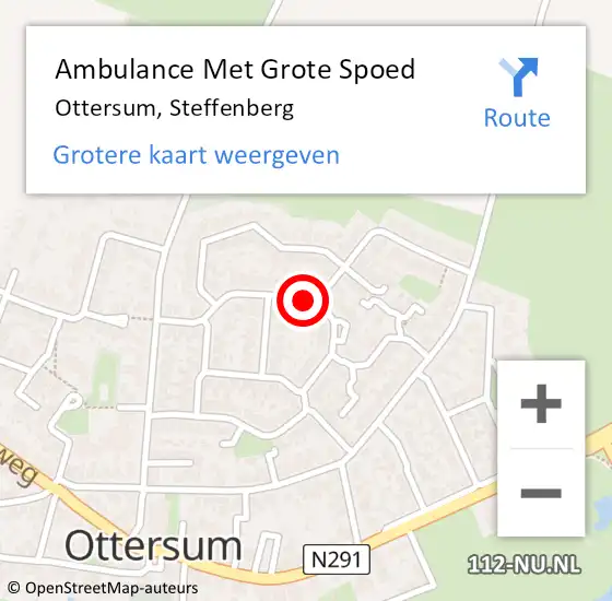 Locatie op kaart van de 112 melding: Ambulance Met Grote Spoed Naar Ottersum, Steffenberg op 14 november 2019 20:54