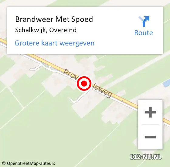 Locatie op kaart van de 112 melding: Brandweer Met Spoed Naar Schalkwijk, Overeind op 15 november 2019 09:42