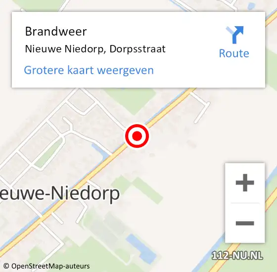 Locatie op kaart van de 112 melding: Brandweer Nieuwe Niedorp, Dorpsstraat op 15 november 2019 17:45