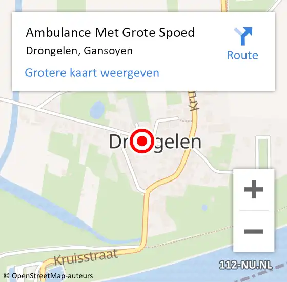 Locatie op kaart van de 112 melding: Ambulance Met Grote Spoed Naar Drongelen, Gansoyen op 16 november 2019 16:41