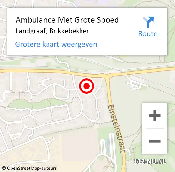 Locatie op kaart van de 112 melding: Ambulance Met Grote Spoed Naar Landgraaf, Brikkebekker op 20 april 2014 00:50