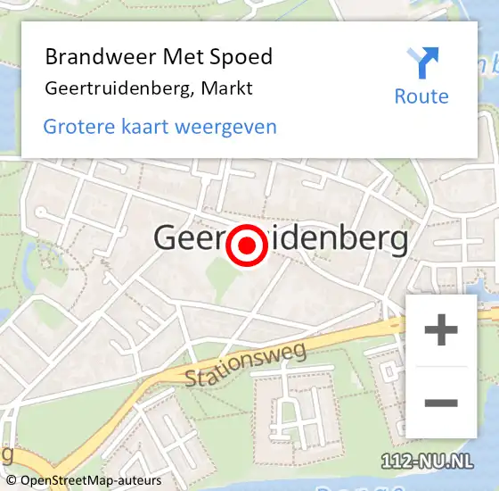 Locatie op kaart van de 112 melding: Brandweer Met Spoed Naar Geertruidenberg, Markt op 17 november 2019 09:39