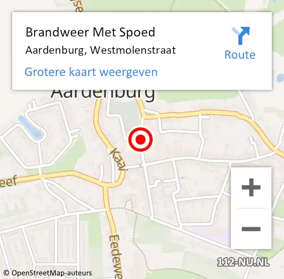 Locatie op kaart van de 112 melding: Brandweer Met Spoed Naar Aardenburg, Westmolenstraat op 17 november 2019 09:51