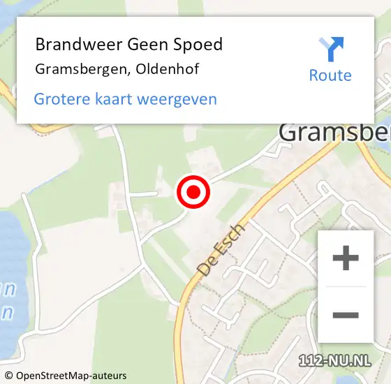 Locatie op kaart van de 112 melding: Brandweer Geen Spoed Naar Gramsbergen, Oldenhof op 17 november 2019 13:34