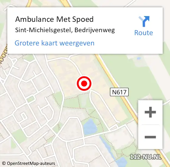 Locatie op kaart van de 112 melding: Ambulance Met Spoed Naar Sint-Michielsgestel, Bedrijvenweg op 18 november 2019 15:16