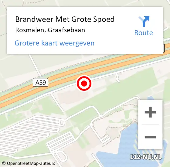 Locatie op kaart van de 112 melding: Brandweer Met Grote Spoed Naar Rosmalen, Graafsebaan op 19 november 2019 12:47