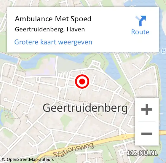 Locatie op kaart van de 112 melding: Ambulance Met Spoed Naar Geertruidenberg, Haven op 19 november 2019 15:24