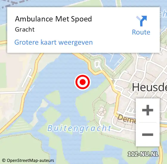 Locatie op kaart van de 112 melding: Ambulance Met Spoed Naar Gracht op 19 november 2019 16:47