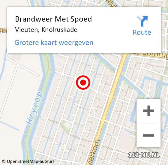 Locatie op kaart van de 112 melding: Brandweer Met Spoed Naar Vleuten, Knolruskade op 19 november 2019 21:19