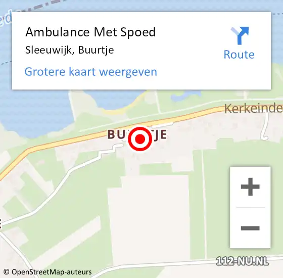 Locatie op kaart van de 112 melding: Ambulance Met Spoed Naar Sleeuwijk, Buurtje op 20 april 2014 13:45