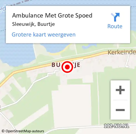 Locatie op kaart van de 112 melding: Ambulance Met Grote Spoed Naar Sleeuwijk, Buurtje op 20 april 2014 13:47