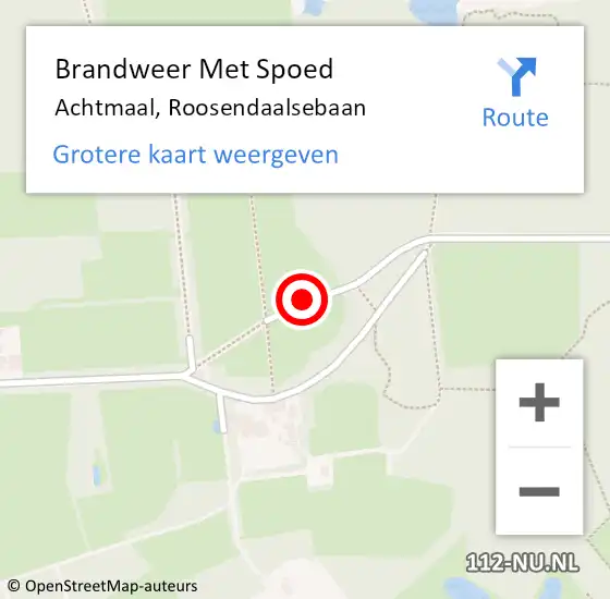 Locatie op kaart van de 112 melding: Brandweer Met Spoed Naar Achtmaal, Roosendaalsebaan op 22 november 2019 21:51