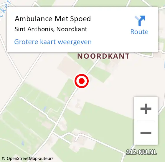 Locatie op kaart van de 112 melding: Ambulance Met Spoed Naar Sint Anthonis, Noordkant op 23 november 2019 07:42