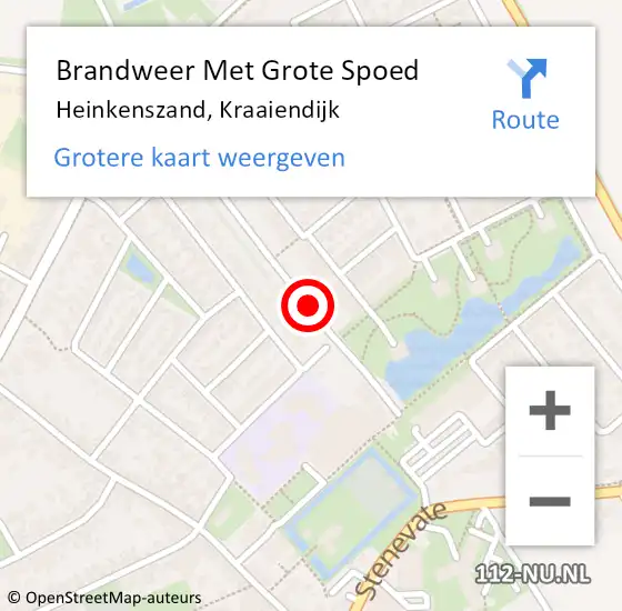 Locatie op kaart van de 112 melding: Brandweer Met Grote Spoed Naar Heinkenszand, Kraaiendijk op 23 november 2019 18:39