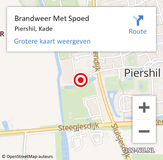 Locatie op kaart van de 112 melding: Brandweer Met Spoed Naar Piershil, Kade op 23 november 2019 18:54