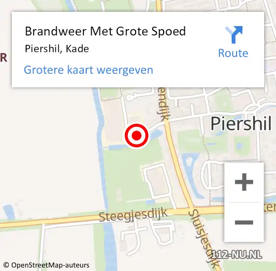 Locatie op kaart van de 112 melding: Brandweer Met Grote Spoed Naar Piershil, Kade op 23 november 2019 18:57