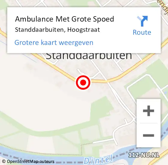 Locatie op kaart van de 112 melding: Ambulance Met Grote Spoed Naar Standdaarbuiten, Hoogstraat op 24 november 2019 11:26