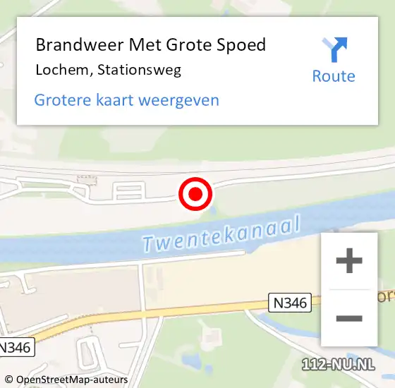 Locatie op kaart van de 112 melding: Brandweer Met Grote Spoed Naar Lochem, Stationsweg op 24 november 2019 12:12