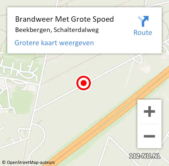 Locatie op kaart van de 112 melding: Brandweer Met Grote Spoed Naar Beekbergen, Schalterdalweg op 24 november 2019 12:46