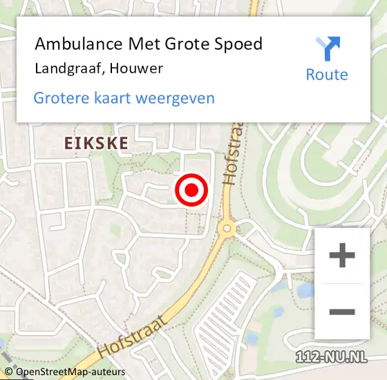 Locatie op kaart van de 112 melding: Ambulance Met Grote Spoed Naar Landgraaf, Houwer op 20 april 2014 18:54