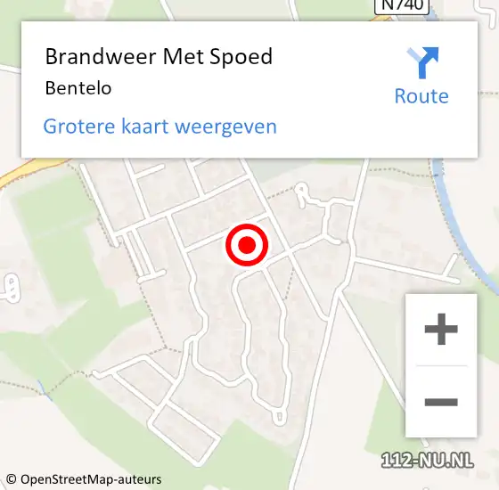 Locatie op kaart van de 112 melding: Brandweer Met Spoed Naar Bentelo op 25 november 2019 12:04