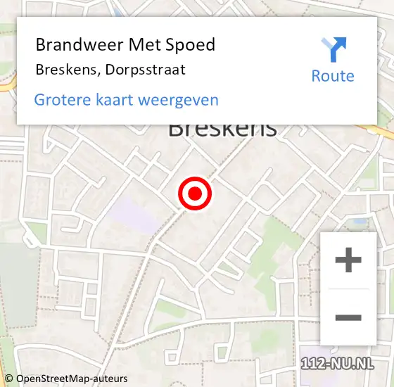 Locatie op kaart van de 112 melding: Brandweer Met Spoed Naar Breskens, Dorpsstraat op 25 november 2019 17:38