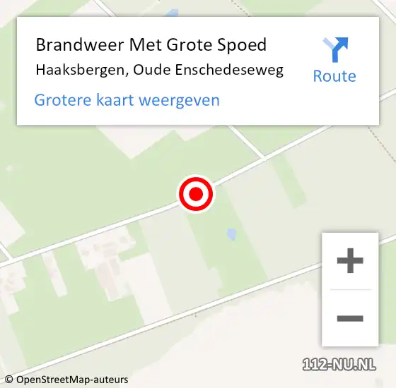 Locatie op kaart van de 112 melding: Brandweer Met Grote Spoed Naar Haaksbergen, Oude Enschedeseweg op 20 april 2014 20:39